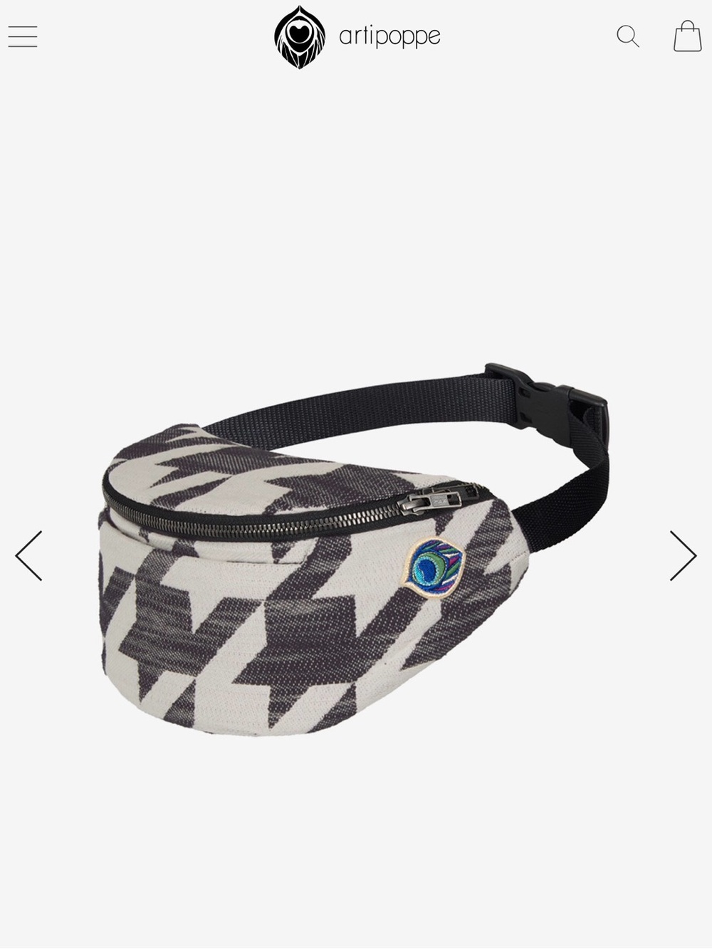 Artipoppe Magic Belt Bag in Tweed BW Cotton